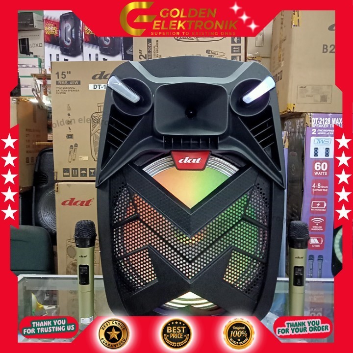 SPEAKER PORTABLE DAT DT1507 DT 1507 DT-1507 PORTABLE SPEAKER SPEAKER TROLLEY DAT