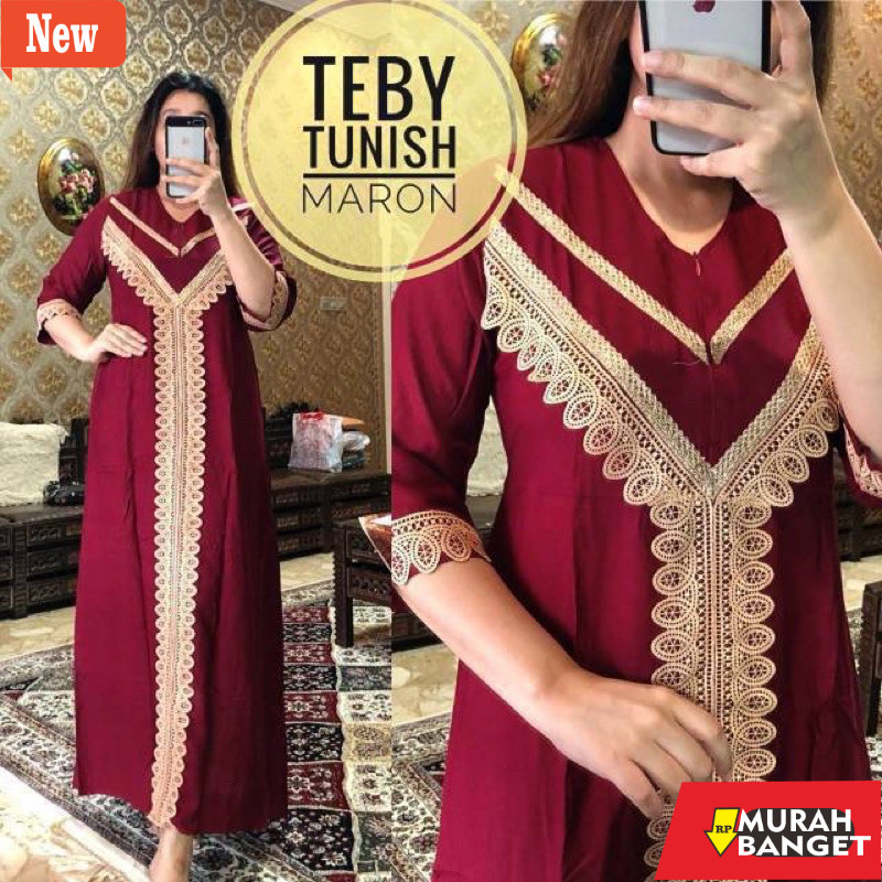 BAJU TIMUR TENGAH WANITA UNTUK LEBARAN- DASTER RENDA JUMBO LD 130 MUAT BB 100KG-DASTER ARAB RENDA PO