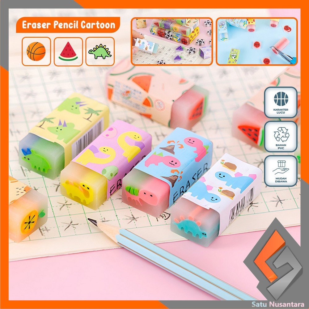 

INDO SN-A74 Penghapus Pensil Karakter Motif Kartun Eraser Pencil Warna Warni Lucu / Alat Tulis Penghapus Karet Perlengkapan Sekolah Anak