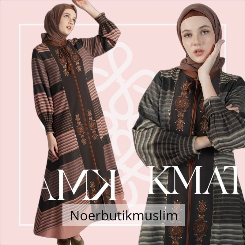 Hikmat Fashion Original A8966-02 Abaya Hikmat  noerbutikmuslim  Gamis turki Gamis turkey Abaya turkey Abaya turki Abaya premium Gamis pr (BAYAR DI TEMPAT)edisi Rahmadhan