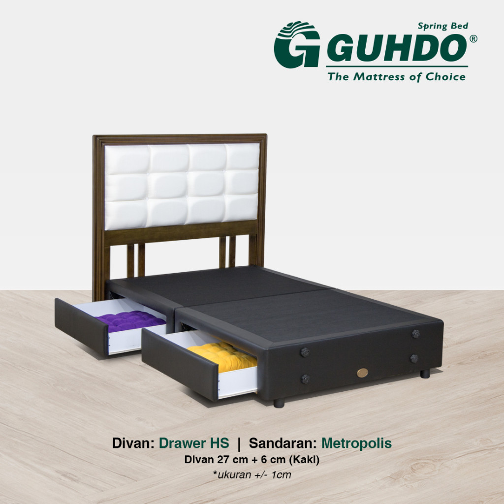 GUHDO DIVAN DRAWER SPLIT , HEADBOARD UKURAN 160x200 TANPA KASUR