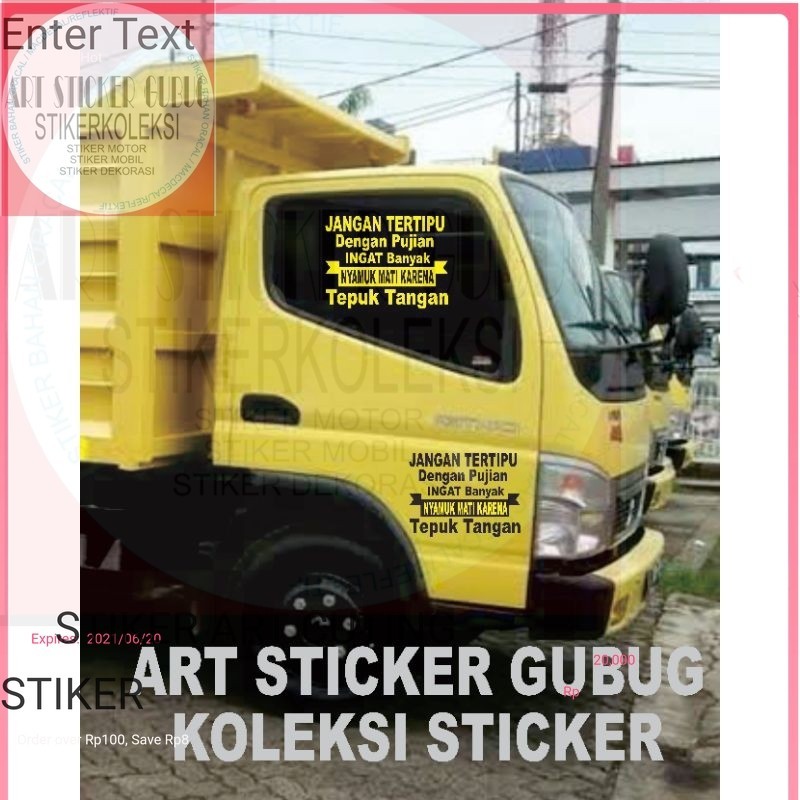 stikermobil stickercuting stikerkatakata bahan stiker nyala ori 3m