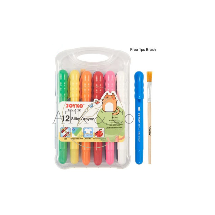 

Silky Crayon 12 Colors - Krayon Halus Joyko SLC-A-12 Warna