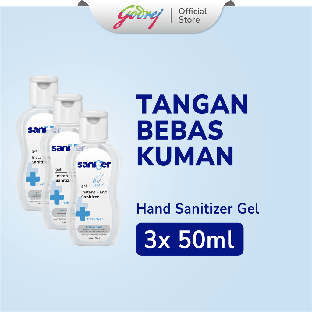 Saniter Hand Sanitizer Gel 50ml x3