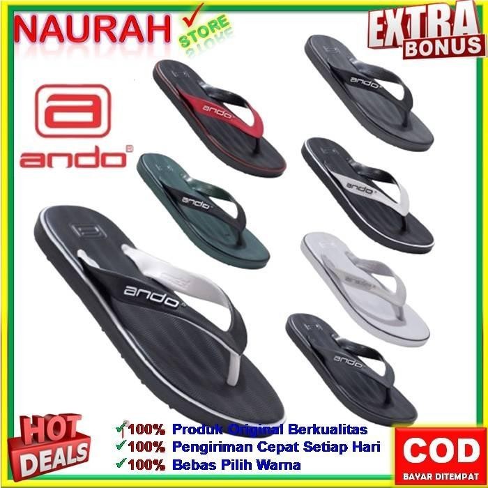 ANDO OFFICIAL SENDAL JEPIT BOMBER SANDAL JEPIT PRIA CASUAL ORIGINAL KUALITAS IMPORT