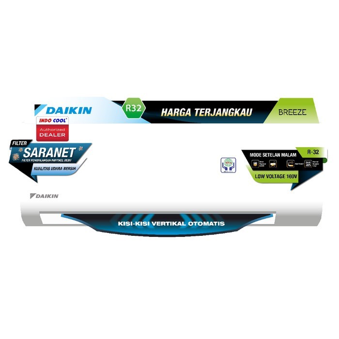 AC DAIKIN BREEZE STANDART 1/2PK 1/2 PK FTP15 - AC DAIKIN STANDAR - DAIKIN AC