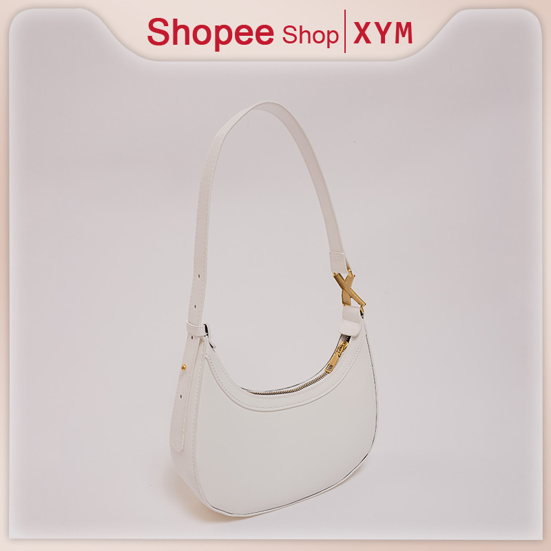 COD | Tas Bulan Sabit 2025 Putih Trendi Struktur Kokoh Tas Ketek Wanita Mewah, Cocok untuk Sehari-ha