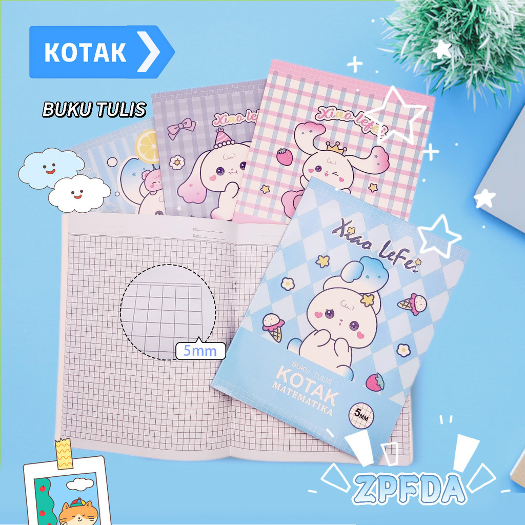 

5/10/14mm Buku Tulis Kotak Kecil Buku Kotak Besar Grid Notebook Buku Catatan Grid Sisiwa Buku Catatan Kartun