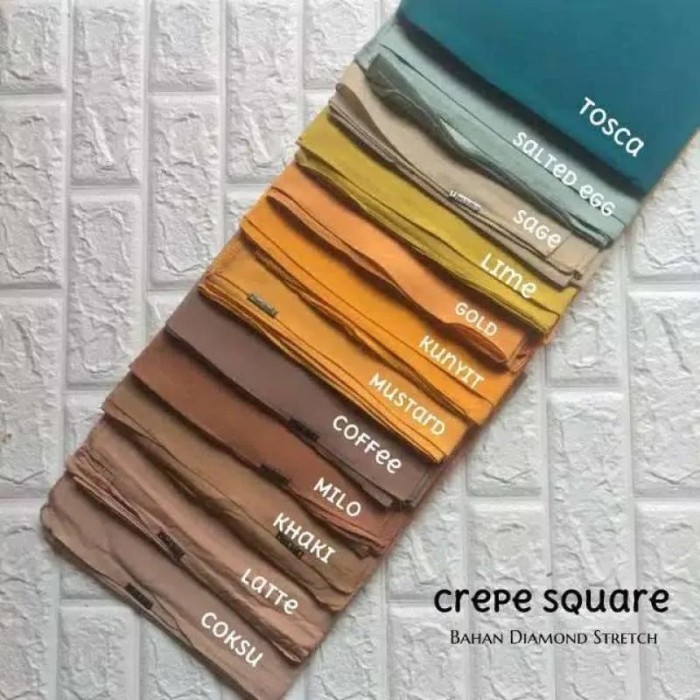 [[New Collection]] Hijab Segiempat Umama Scraf Crepe Square Lc Jilbab Segiempat Diamond - BATA