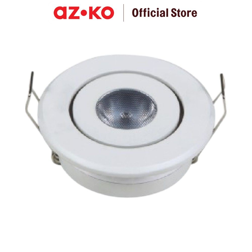 AZKO Krisbow Lampu Downlight Mini Led Adjustable 3 watt Warm White - Putih lampu sorot ceiling light