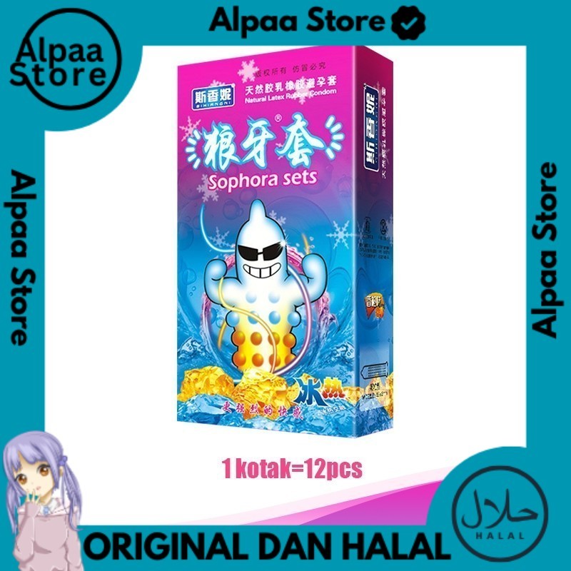 KODE 75ZX Getar Produk  Bisa COD Kondom gerigii besar Kondom bergrigi Kondom gerigii kasar 12pc Box 