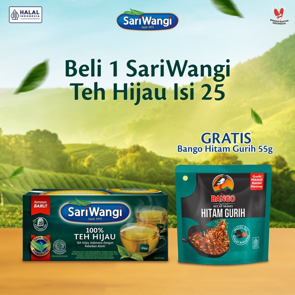 

Beli Sariwangi Teh Hijau GRATIS Bango Manis Hitam Gurih 55g