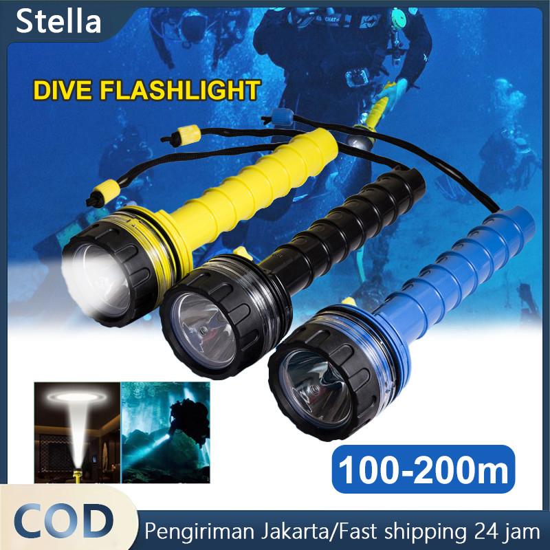Senter Selam Flashlight Senter Selam Scuba Underwater Waterproof Led Driver Light Spearfishing Penye
