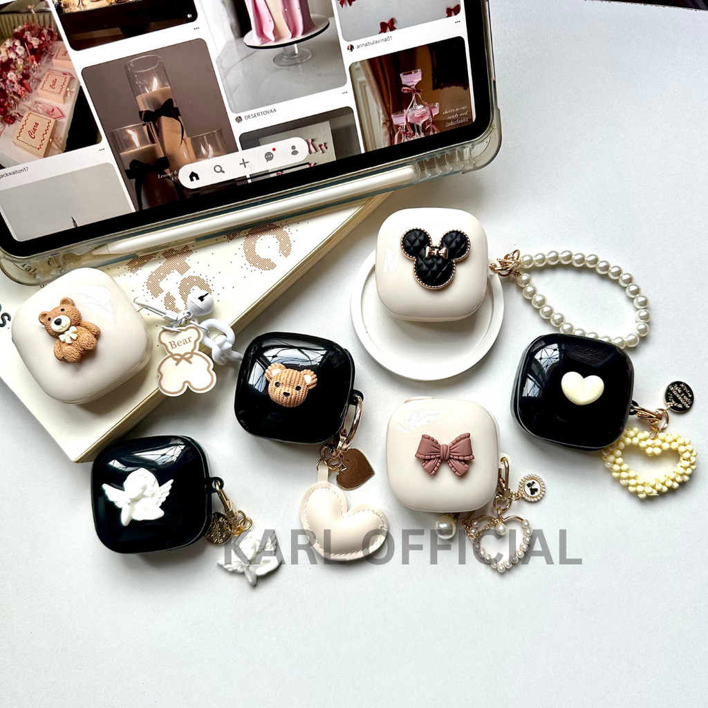 HOT DEALS Case Baseus E16 Premium Bowie Encok Lucu Transparant Casing Earphone TWS Pelindung Cover