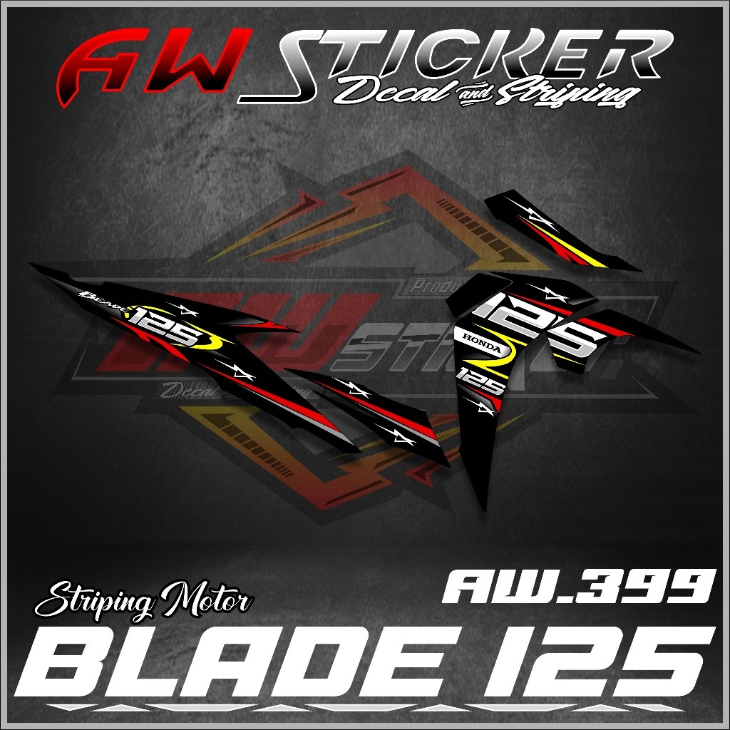 Striping Transparan Blade Fi 125 Sticker Striping Blade stiker List Blade 125 - 399 DESAIN KEKINIAN