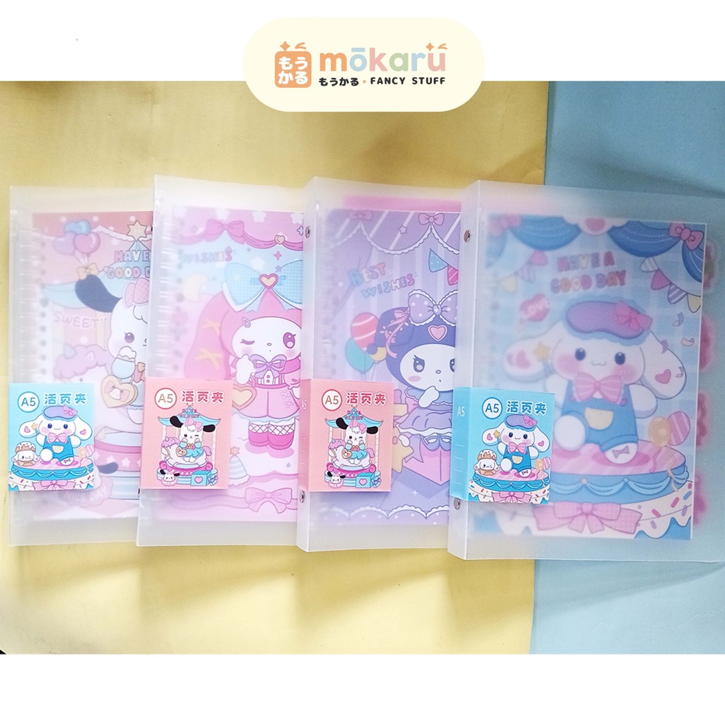 

Fancy Buku Binder A5 Karakter Sanrio ZH-2518-3 Kuromi Cinnamoroll Melody Pochacco Lotso
