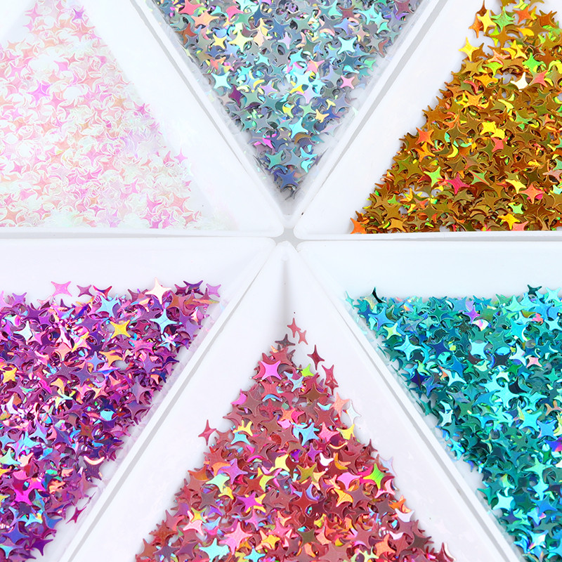 

Starry Resin Sequins Shiny Four-pointed Star Glitter For Epoxy Resin Filling UV Silicone Mold Filler DIY Crystal Crafts Handmade