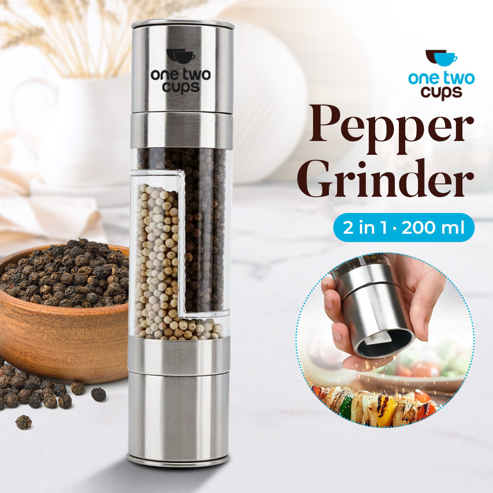

One Two Cups Penggiling Biji Lada 2 in 1 Spices Pepper Grinder 200ml - OT-22 TERLARIS