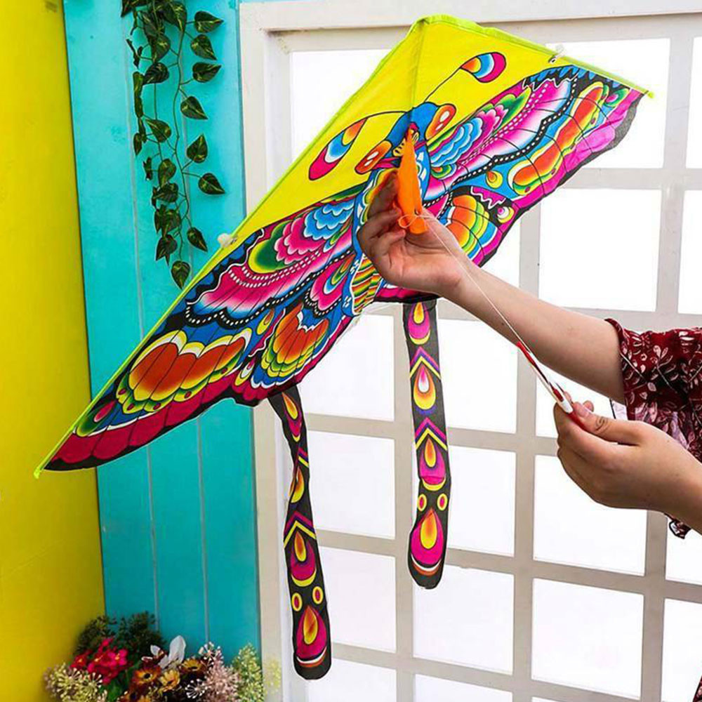 Butterfly Flying Kite Butterfly Triangle Kite Colorful Butterfly Kite Toy Outdoor Sports Butterfly F