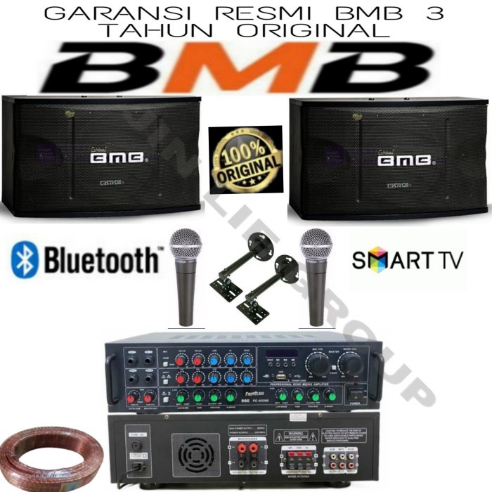 PAKET SOUND BMB KARAOKE 10 INCH BLUETOOTH SMARTV SIAP NYANYI
