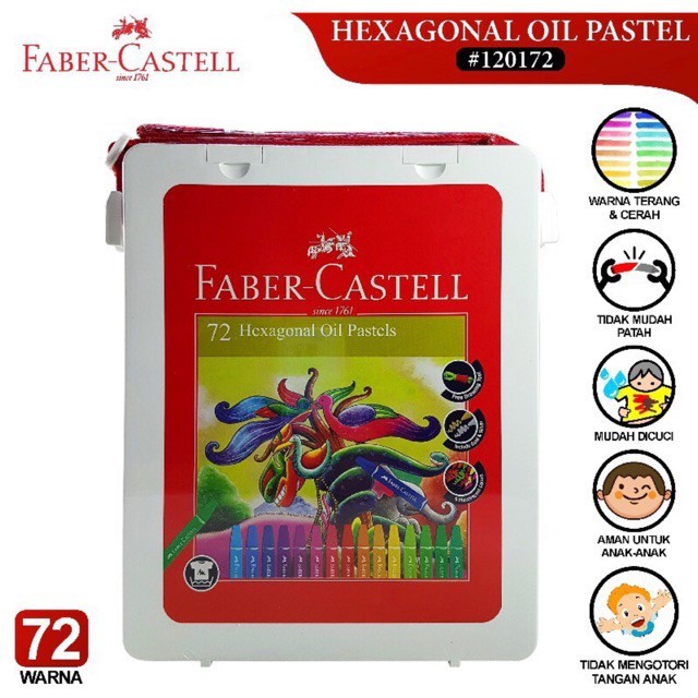

CRAYON MURAH/CRAYON WARNA/OIL PASTEL 72 COLOUR FABER CASTEL