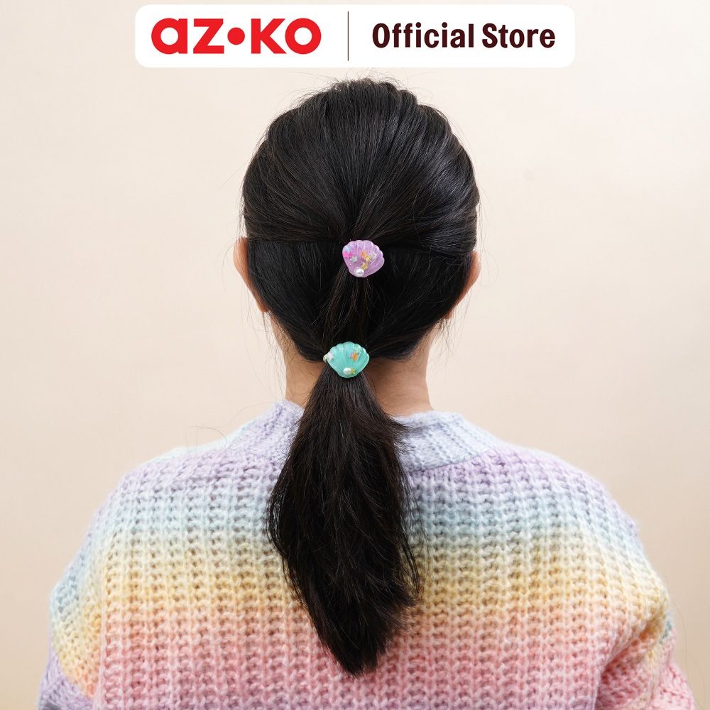AZKO Ataru Set 5 Pcs Ikat Rambut Sea Shell Mix Colors hair tie aksesoris karet rambut cewek iket ram
