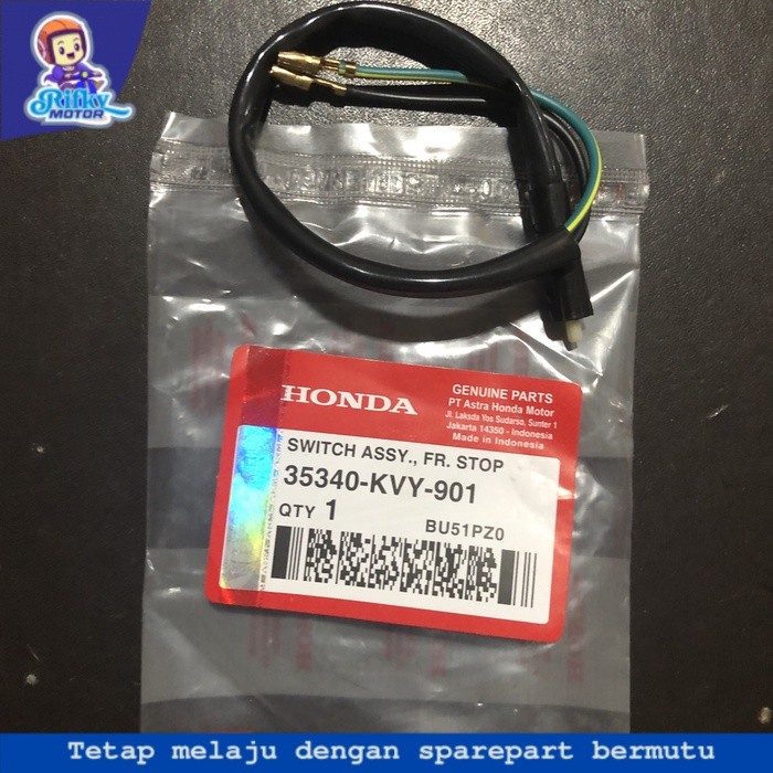 KVY SWITCH REM STOP KIRI BELAKANG KABEL MOTOR VARIO 110 CW CBS TECHNO BEAT KARBU SCOOPY SPACY OLD LA