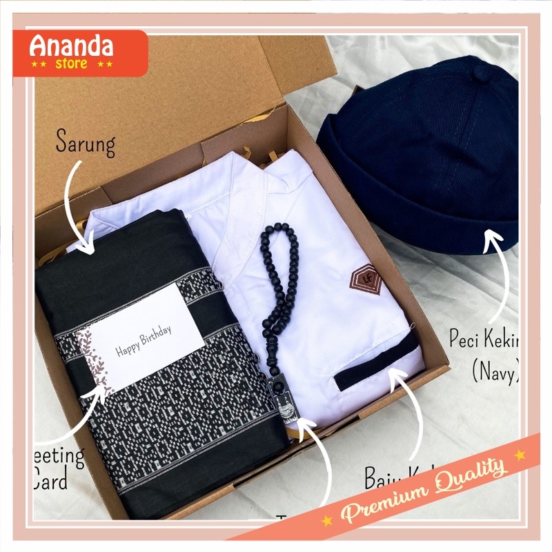 

Kado Buat Pacar Gebetan Anniversary Wisuda Teman / [B2627]HAMPER KOKO/HAMPERS RAMADHAN/HAMPERS COWOK/KADO COWOK SARUNG KOKO PECI DAN TASBIH/HADIAH PERNIKAHAN/HADIAH ULANG TAHUN/HADIAH WEDDING/KADO LEBARAN/HAMPERS LEBARAN/HAMPERS RAMADHAN BAJU KOKO SARUNG