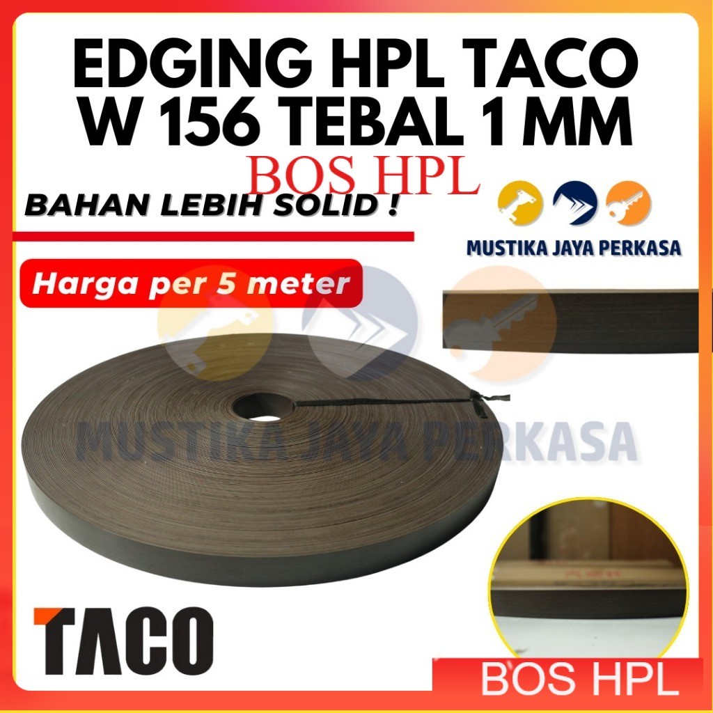 Per 5 Meter Edging Taco W 156 1 x 22 Mm Woodgrain HPL 156 2 Cm Woodgrain