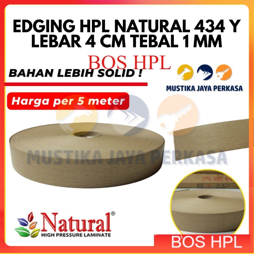Per 5 Meter Edging HPL Natural NE 434 Y 1x42mm 4 CM Motif Woodgrain