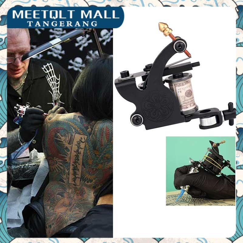 Profesional Mesin Coli Hitam Kumparan Mesin Tato Buatan Tangan Tato Shader Liner Hitam