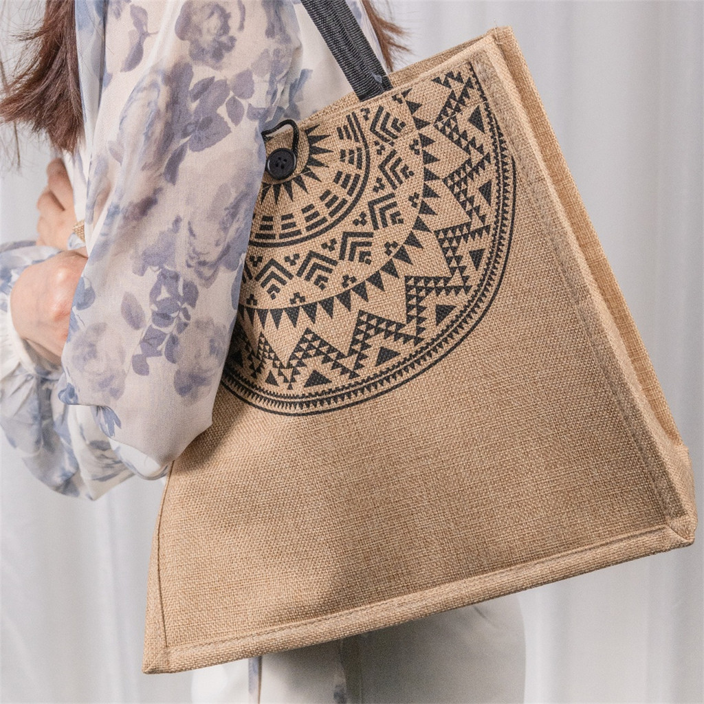 COD | XYM 【Tas Anyaman Linen 2025】3 Desain Unik Kapasitas Besar, Tas Belanja & Handbag Stylish untuk