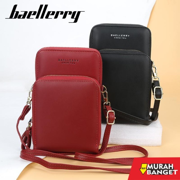 tas selempang wanita simple elegan Tas Selempang Wanita Kulit BAELLERRY N0102 - Gray