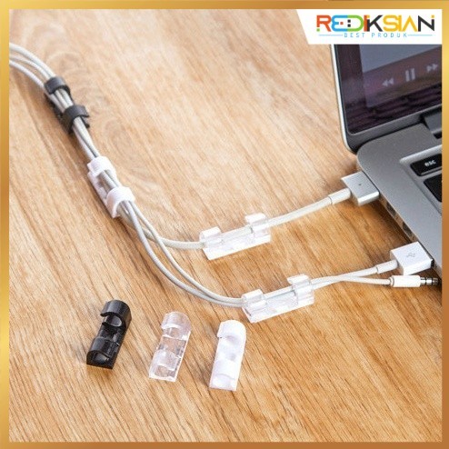 Jepitan Klaim Perapih Kabel Penjepit Klip Holder Kabel Tempel Merapikan Kabel Yang Berantakan