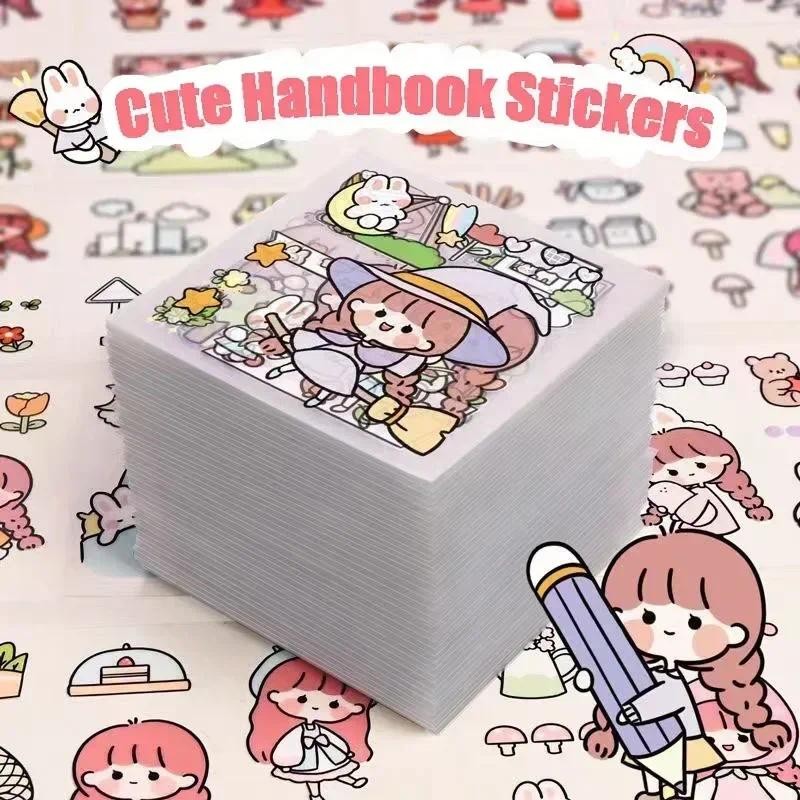 

10/50/100Pcs Kawaii Stickers PET Pattern Cartoon Scrapbooking Cute Sticker DIY Handbook Stickers Decoration Stationery Supplies