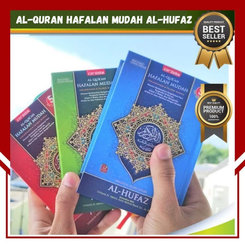 A6 | Quran Hafalan Mudah Al-Hufaz Kecil Saku Ukuran A6 | 5 Blok Warna Hafalan | Quran Saku Terjemah 