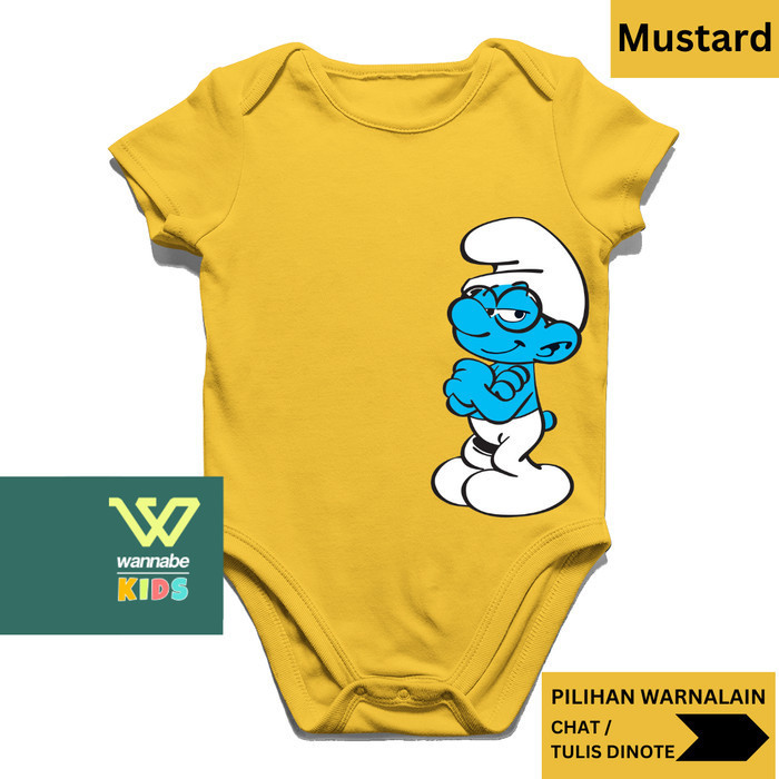 Jumper Bayi KOMIK SMURF 5 Baju Bayi 0-12 bln Baby Rompers