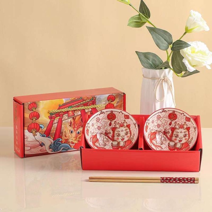 

Gift Set Mangkok Imlek Bunga Embos Hampers Natal Premium Gift Murah - NAGA SET 2