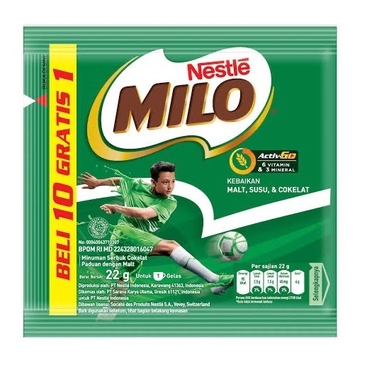 

Milo Active Go Sachet / 1 Renceng / 10 Pcs