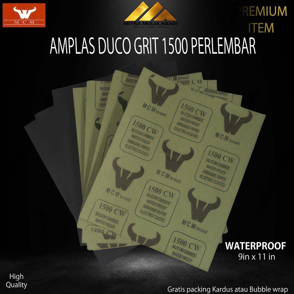 Amplas Duco Grit 1500 Perlembar / Amplas Gosok Anti Air Serbaguna