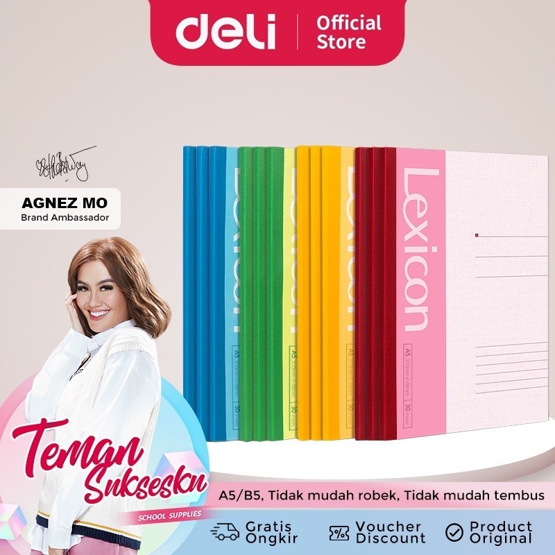 

Notebook Deli Lexicon Soft Cover B5 40 Lembar - 7662