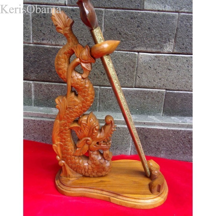 

Stand Jagrak Dudukan Keris Ukiran Dragon Naga Alusan murah