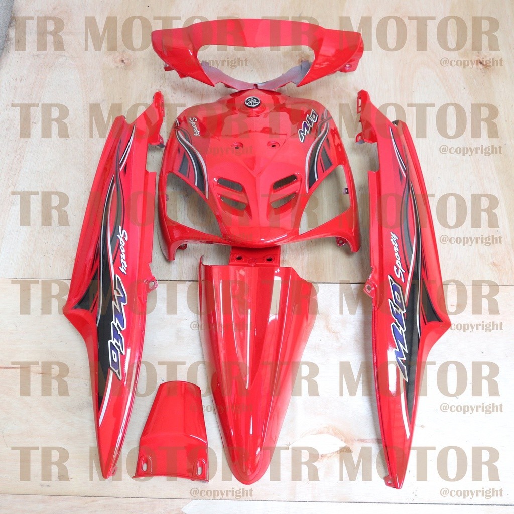 beli yuk Body Mio Sporty Full Set 2005 Merah Body Halus Mio Sporty Mio Lama