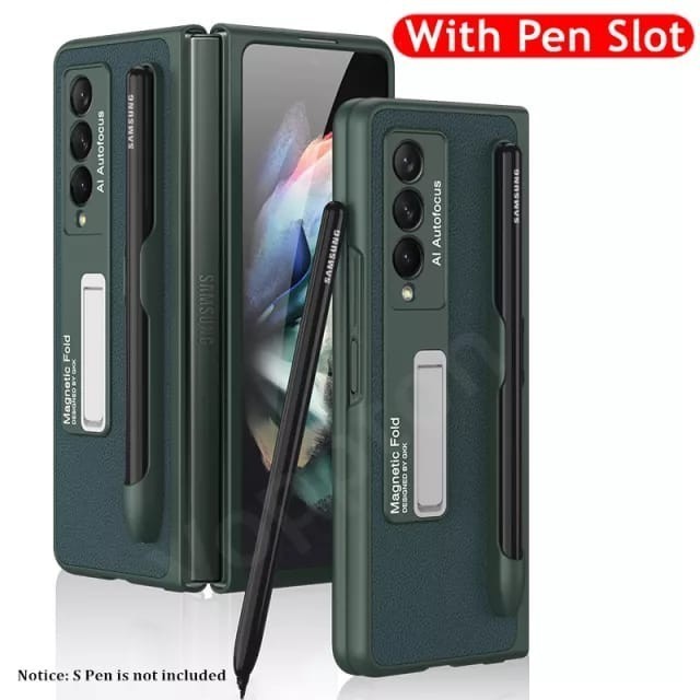 CASE MAGNETIC KICKSTAND S PEN HOLDER CASING SAMSUNG GALAXY Z FOLD4 5G FOLD 4 SARUNG HP