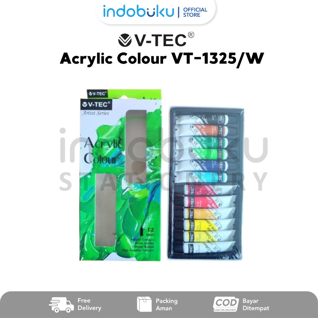 

Acrylic Colour Cat Akrilik 12 Warna 6ML V-Tec VT-612/A