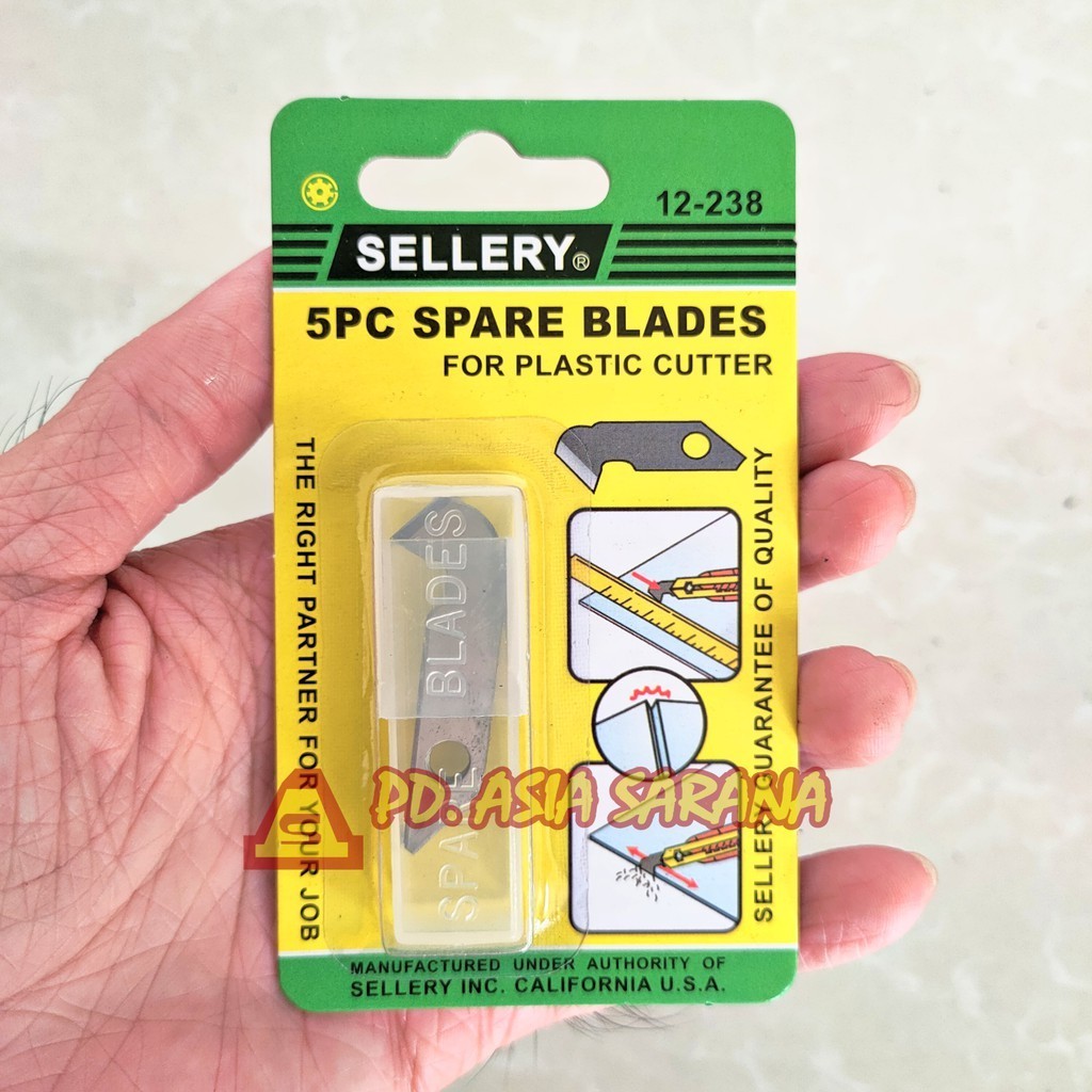 

Refill Pisau Cutter 5pcs Sellery Pemotong Acrylic Akrilik Mika Plastik