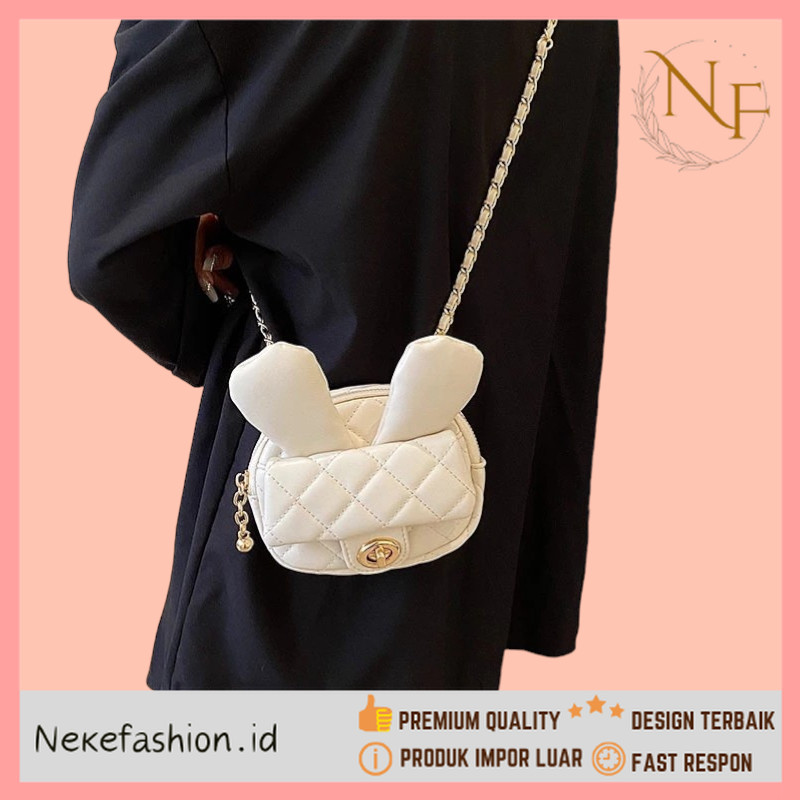 NEKE FASHION Premium Kualitas - Tas Cewek Rantai Tas Cewek Kecil Tas Cewek Mini Tas Selempang Kulit 