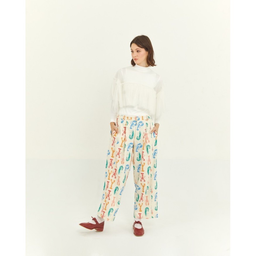 Nadjani - Pants Adra - Printed White