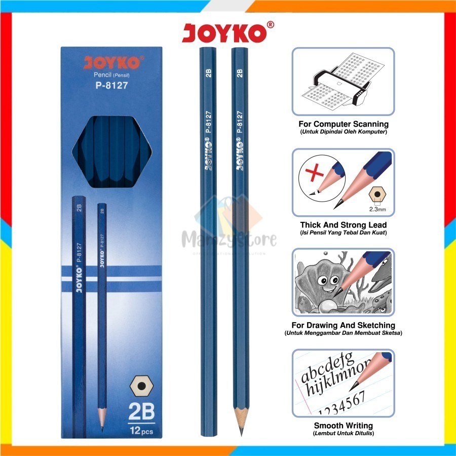 

Pencil Pensil Joyko P-8127 2B 1 Box 12 Pcs