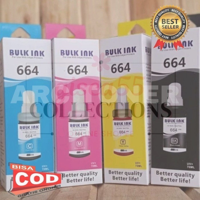 

PAKET 1SET TINTA 664 BULK INK ORIGINAL Better Quality Better Life.